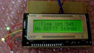 DCF77 Frankfurt Radio Controlled Atomic Time Signal LCD [upl. by Arramas]