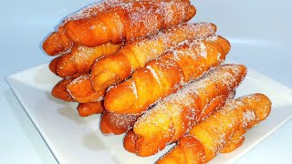 Churros Peruanos rellenos de manjar blanco Peruvian churros ☕ [upl. by Hiro]