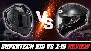 Alpinestars Supertech R10 vs Shoei X15 Helmet Review at SpeedAddictscom [upl. by Ennaear]