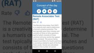 Concept of the Day Remote Associates Test RAT [upl. by Melicent]