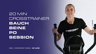 20min BauchBeinePo Workout mit Jackie ChristopeitGYM  Crosstrainer Training [upl. by Odetta]