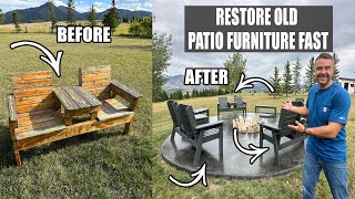 How To Restore Old Patio Furniture FAST [upl. by Aiasi713]