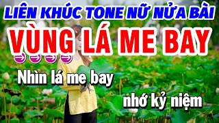 Karaoke Liên Khúc Trữ Tình Nhạc Sống Tone Nữ Dễ Hát  Vùng Lá Me Bay [upl. by Demona]