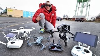 DJi Phantom 4 Pro vs Inspire Pro vs Mavic Pro in 4K [upl. by Ylnevaeh267]