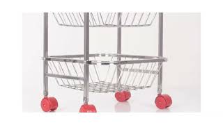 LiMETRO STEEL Stainless Steel Fruit amp Vegetable 4 Stand Kitchen Trolley shortsvideo [upl. by Akimas524]