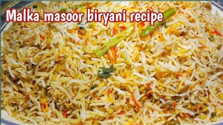 Malka masoor biryani recipe biryani recipe easy masoor biryani recipe [upl. by Hcone]