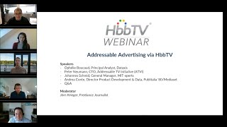 HbbTV Webinar Addressable Advertising via HbbTV [upl. by Rexanne]