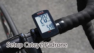 How to setup bicycle speedometer Cateye Padrone CCPA100W  Cách cài đặt đồng hồ cateye padrone [upl. by Onid435]