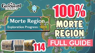 How to Morte Region 100 FULL Exploration ⭐ Fontaine ALL CHESTS【 Genshin Impact 】 [upl. by Emmie249]