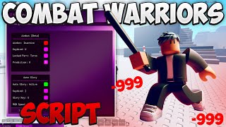 Roblox Combat Warriors Script  Gui  Aimbot Auto Parry Kill Aura Fly amp More [upl. by Ayetal]