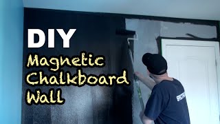 DIY  How to make a Magnetic Chalkboard Wall [upl. by Yanahs725]