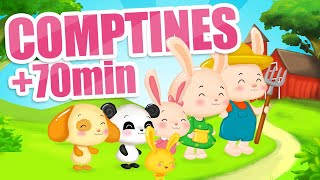 LES COMPTINES POUR ENFANTS 70min [upl. by Aleit]