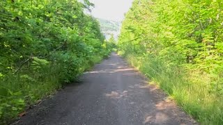 Cycling Houghton Michigan Downhill on Park Avenue Bike Trail [upl. by Eikcor]