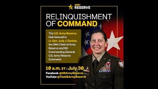 US Army Reserve Command Relinquishment of Command Ceremony 1000 ET [upl. by Oiramel]