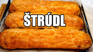 ŠTRÚDL KTERÝ BUDETE DĚLAT POŘÁD DOKOLA ŠTRÚDL BEZ KYNUTÍ RECEPT NA ŠTRÚDL JABLEČNÝ ŠTRÚDL [upl. by Ahsiym]