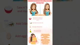 keratin treatment at home for silky smooth and shiny hair freeze free hair haircare homemade [upl. by Mcdonald]