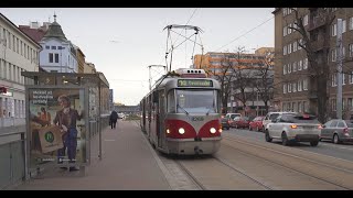 Czech Republic Prague tram 14 ride from Divadlo Gong to Nádraží Vysočany [upl. by Michelsen]