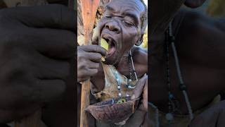 Hadzabe 90yrs Old man enjoying his favorite Soup for Todays Lunch 😋‼️hadzabetribe food [upl. by Drawyah11]