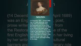 Aphra Behn Most Important Writers  famous Writers englishliterature ugcnet [upl. by Porche910]