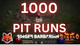 1000 Pit runs w singer barbarian  Diablo 2 resurrected [upl. by Leo]