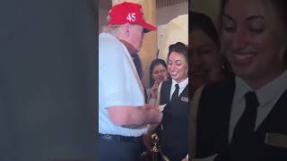 Donald Trump Gives a Generous Tip to Hotel Employee After Winning 💵 donaldtrump tips trump [upl. by Arakahs]