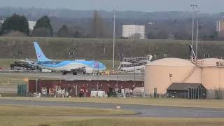 CROSSWIND LANDINGS LIVE Birmingham Airport 20122023 planespotting [upl. by Weight366]