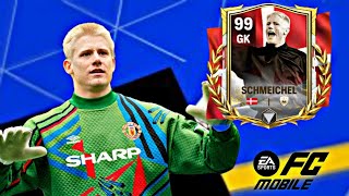 🥵ASI ATAJA EL MEJOR PORTERO DE FC MOBILE 🥅 REVIEW SCHMEICHEL 99 GRL [upl. by Duster]