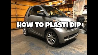 Custom Smart Car four two  PLASTIDIP [upl. by Miuqaoj]