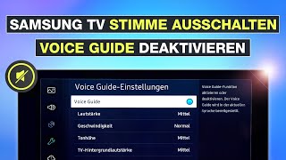 Am Samsung Fernseher die Stimme ausschalten ✅ Voice Guide amp Blindensprache deaktivieren  Samsung TV [upl. by Nallak]