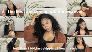 BEST HEADBAND WIG for BEGINNERS🔥😍 Amazon find amp Affordable ftDomiso Hair [upl. by Avevoneg]