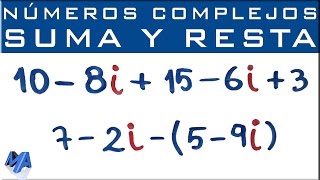 Suma y resta de números complejos  Ejemplo 1 [upl. by Ettezil]