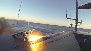 Kongsberg Defence Systems  Naval Strike Missile NSM AntiShip Live Firing 720p [upl. by Drabeck]