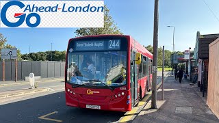 FULL ROUTE VISUALLONDON CENTRAL BUS ROUTE244Queen Elizabeth Hospital to Abbey WoodSE58 YX60 FSO [upl. by Ddarb]