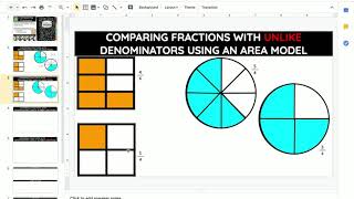 Comparing Fractions  Area Model [upl. by Thurber]