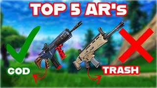 Ranking The TOP 5 ASSAULT RIFLES In FORTNITE HISTORY [upl. by Akenit55]