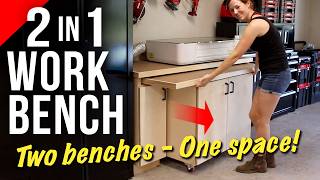 Workbench  Mobile Shop Table  Easy to Build [upl. by Htinnek293]