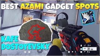 Best Kafe Dostoyevsky Azami Gadget Spots  Rainbow Six Siege Guide [upl. by Free916]