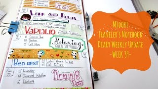 Midori Travelers Notebook Diary Weekly UpdateWEEK 39 [upl. by Meris]