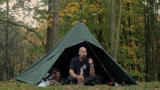 Overnighter in canvas tarp [upl. by Acinorev]