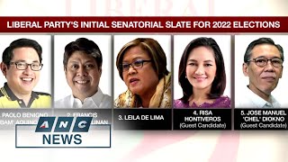 Liberal Party reveals initial senatorial slate  ANC [upl. by Faxan84]