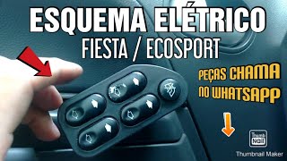 ESQUEMA INTERRUPTOR VIDRO 4 PORTAS  FORD FIESTA  ECOSPORT funny [upl. by Cherian]