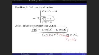 ODE  Section 52  Vibrations of a mass on a spring  Free Undamped Motion [upl. by Yunick]