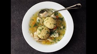 Andrew Zimmern Cooks Matzoh Ball Soup [upl. by Soracco]