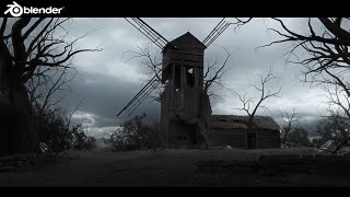 Making an Atmospheric Medieval Mill in Blender [upl. by Ariaet753]