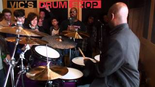 Nathaniel Townsley at Vics Drum Shop  part 1 [upl. by Ivy]