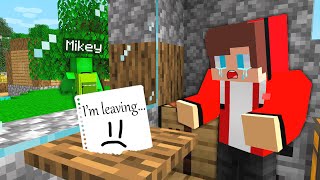 Mikey Left The Village FOREVER in Minecraft  Maizen [upl. by Assyram]