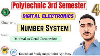 Decimal to Octal ConversionNumber System Digital Electronics Polytechnic 3rd Semestersuraj sir [upl. by Nnylarak]