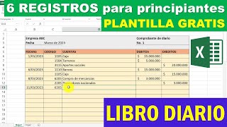 ASIENTOS CONTABLES en el LIBRO DIARIO ejercicios resueltos [upl. by Gladis779]