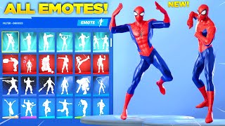 SPIDERMAN SKIN Showcase with All my Fortnite Dances amp Emotes Fortnite Chapter 3 [upl. by Ylreveb346]