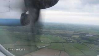 Landing at Newquay Airport Flybe Dash 8 Q400 [upl. by Nylasoj204]